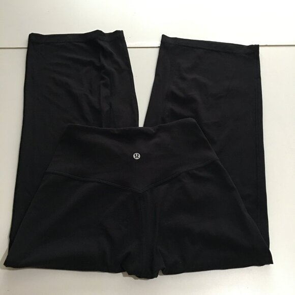 Lululemon Women’s Align Wide Leg Crop Womens Size 4 Black LW6BLJS - Picture 1 of 12